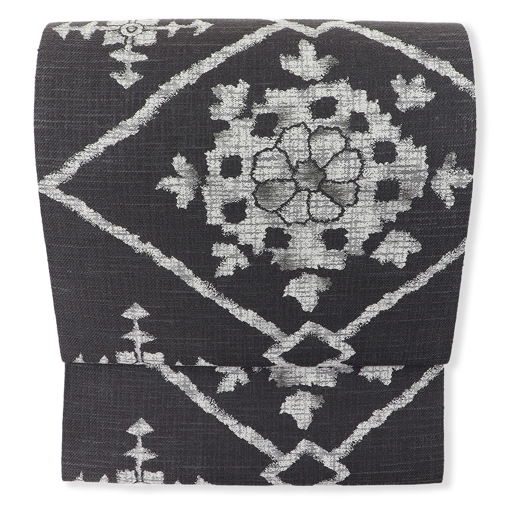 八寸名古屋帯（紬糸/菱段文）