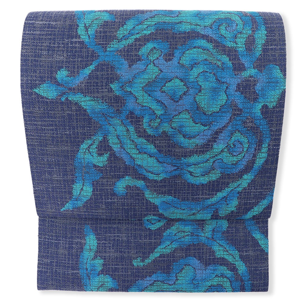 八寸名古屋帯(紬糸/更紗)