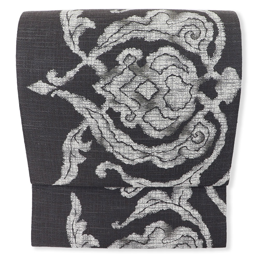 八寸名古屋帯（紬糸/更紗）