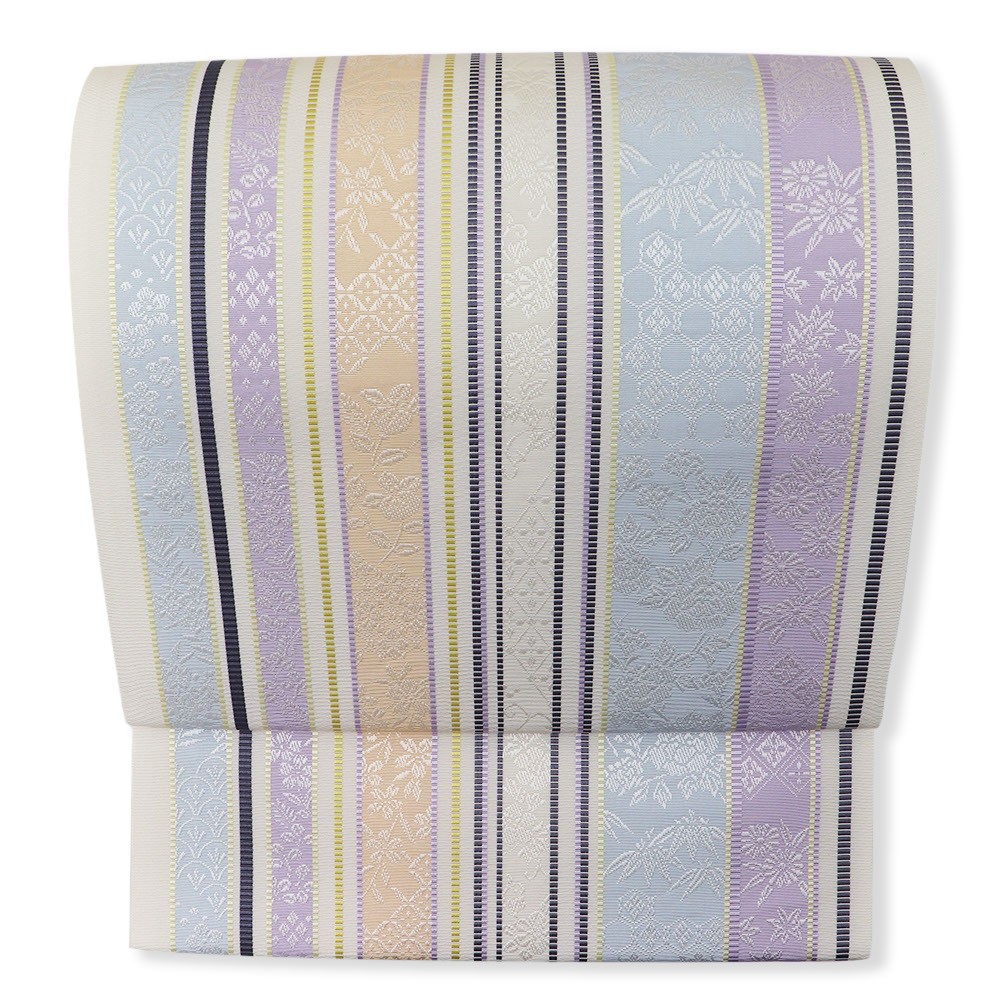 博多八寸名古屋帯(更紗間道)『博多絢爛』【井上絹織物】