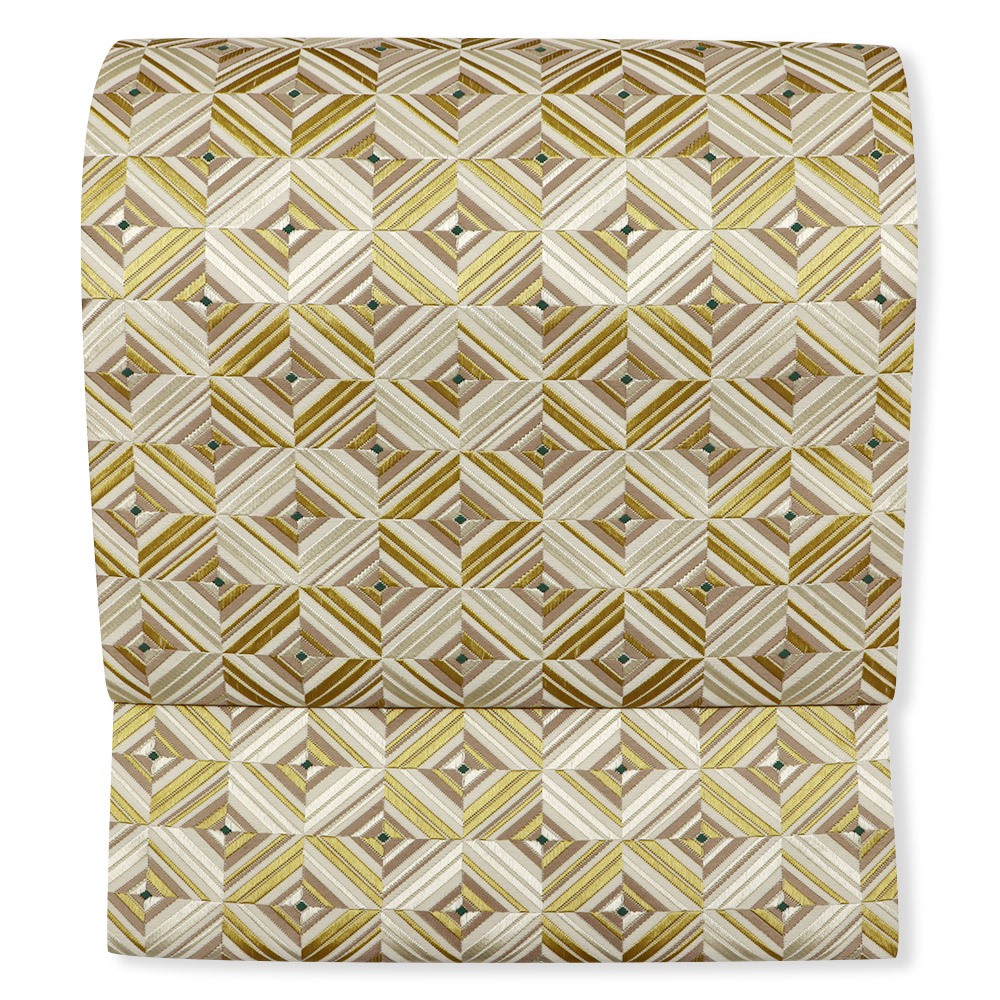 博多紋八寸名古屋帯(菱文)【松装織物】