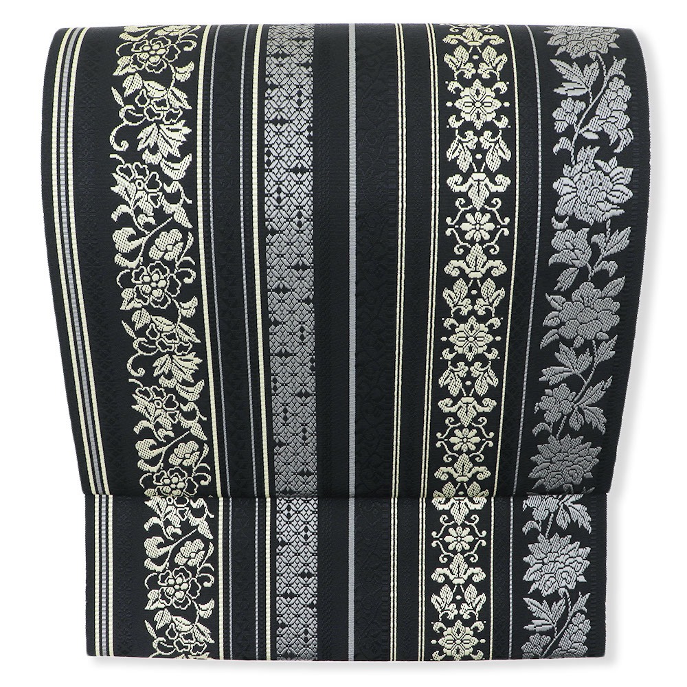 博多八寸名古屋帯（更紗間道）『博多絢爛』【井上絹織】