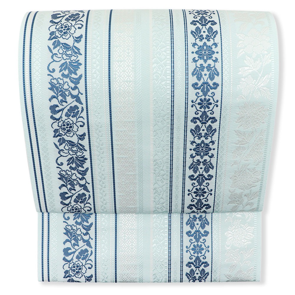 博多八寸名古屋帯（更紗間道）『博多絢爛』【井上絹織】