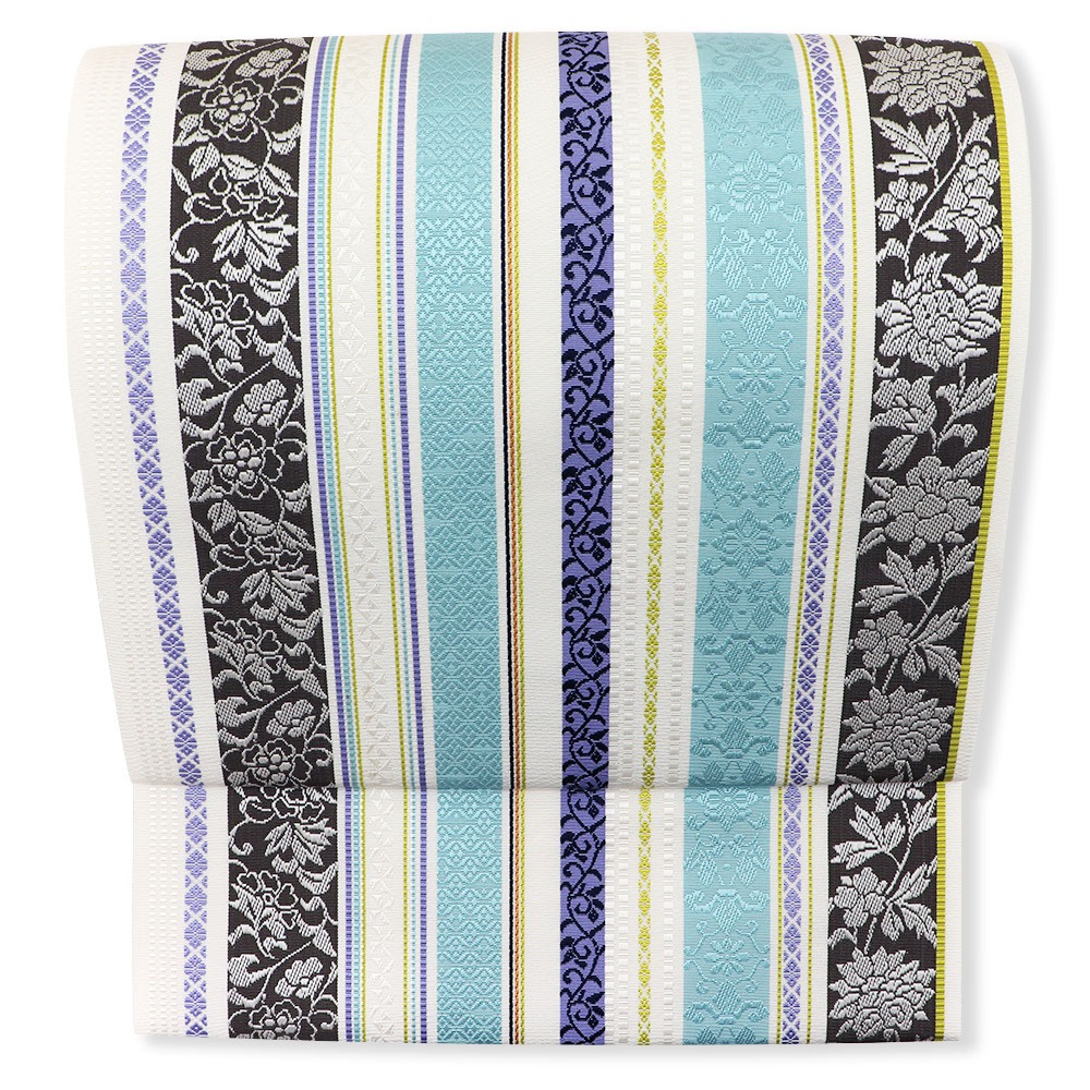 博多八寸名古屋帯（更紗間道）『博多絢爛』【井上絹織】