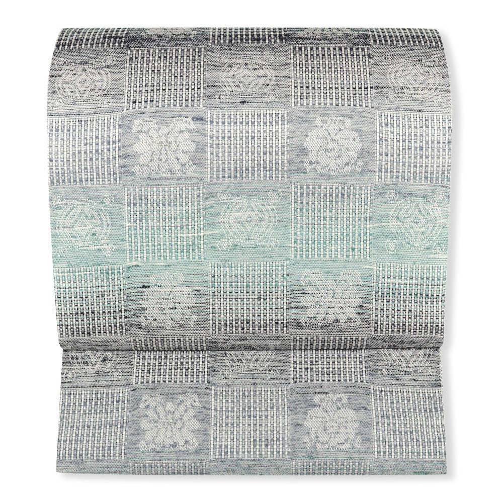 桐生紋織八寸名古屋帯（キビソ糸/横段割付）『彩』【泉織物】