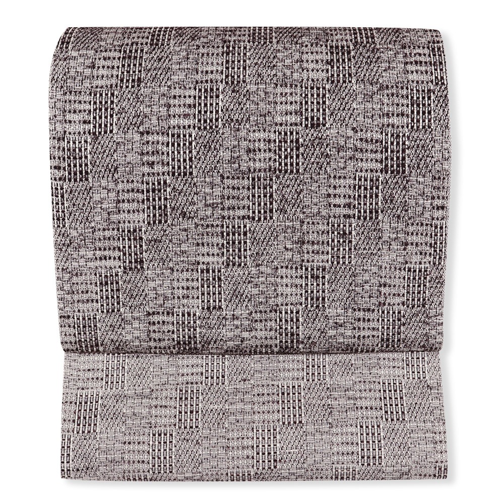 桐生紋織八寸名古屋帯（キビソ糸/長市松）『風雅の彩色』【泉織物】