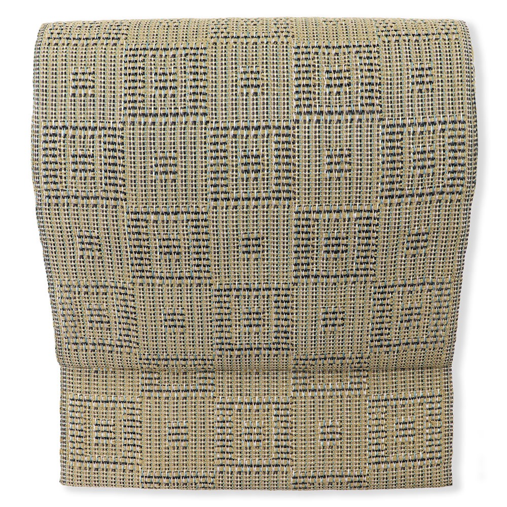 米沢生皮苧八寸名古屋帯（角並べ）【近賢織物】