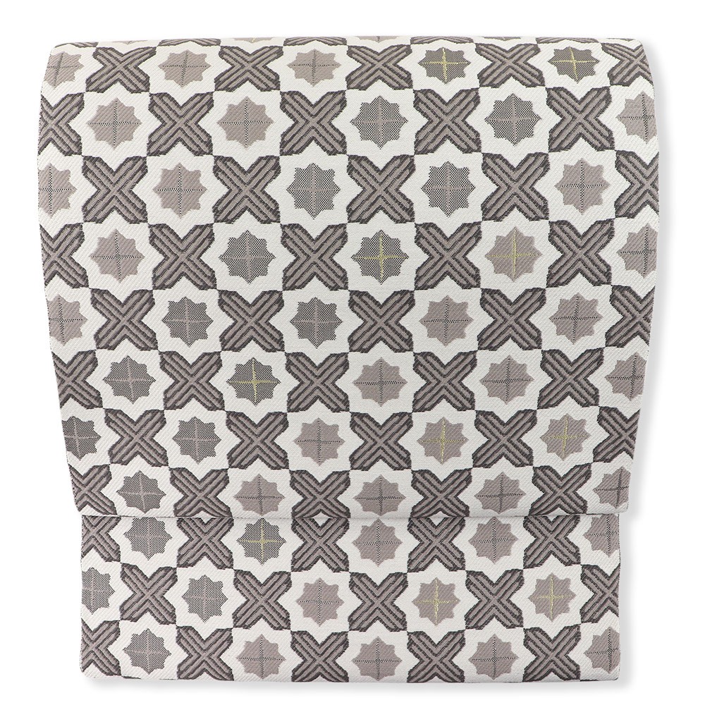 西陣八寸名古屋帯（斜華紋詰）