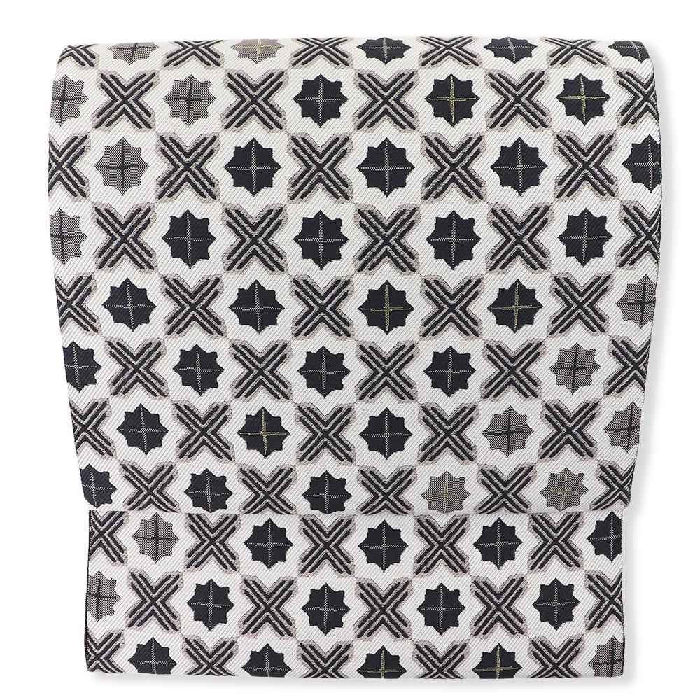 西陣八寸名古屋帯（斜華紋詰）