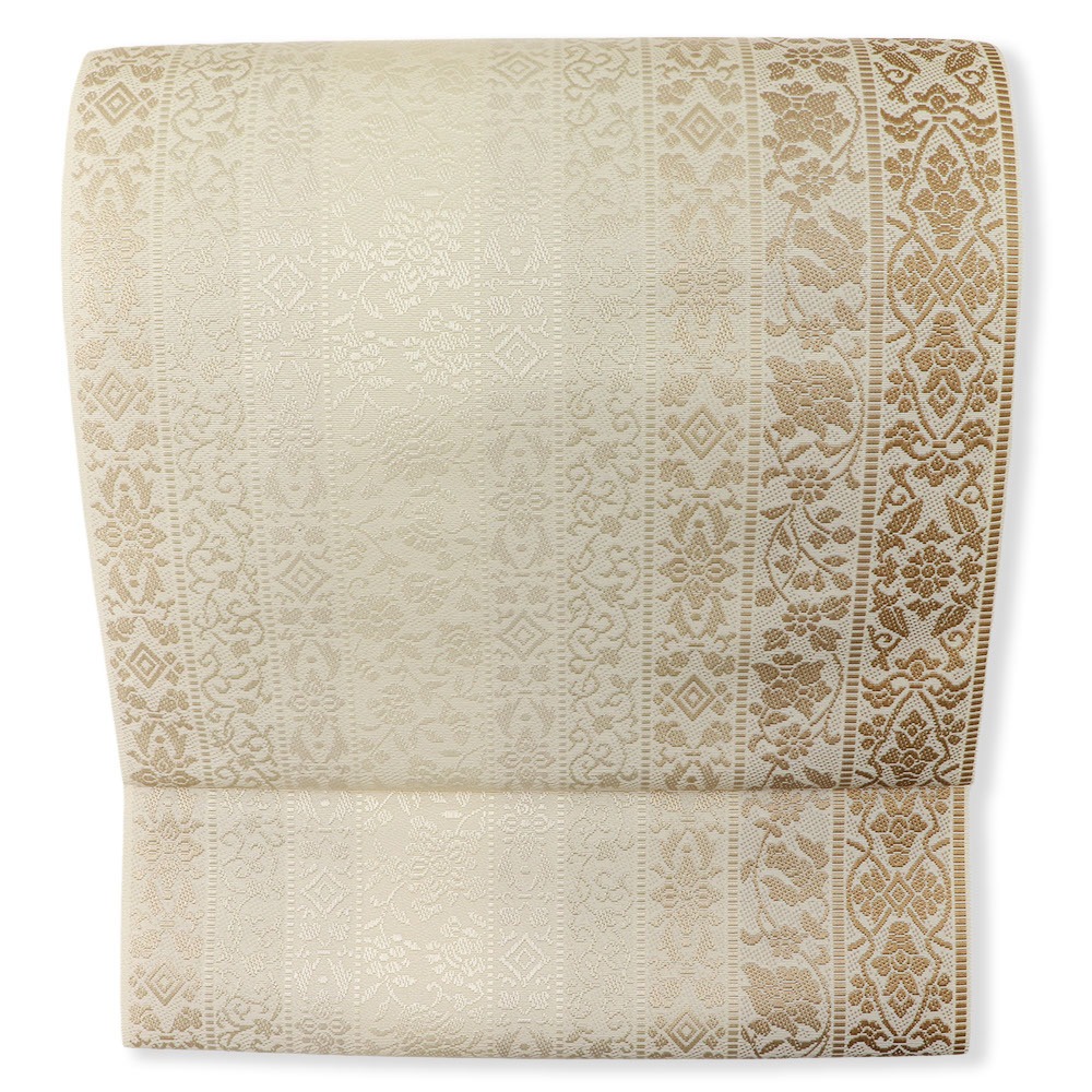 博多八寸名古屋帯(更紗間道)【森博多織】