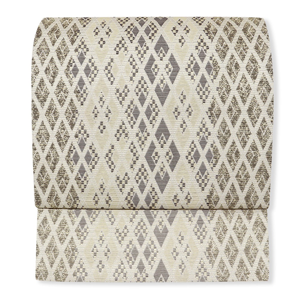 新品 仕立て上がり西陣九寸名古屋帯（菱格子）【京都イシハラ】