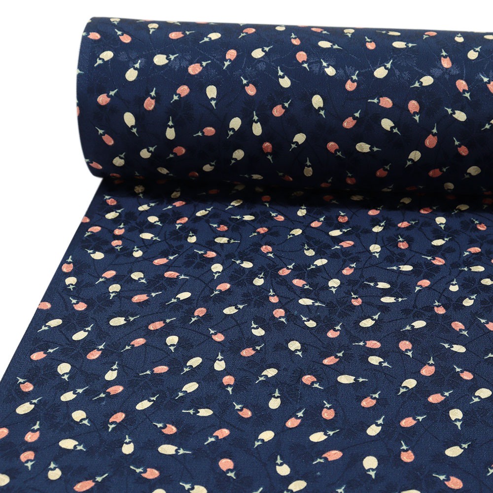 正絹長襦袢（茄子/撫子地紋）