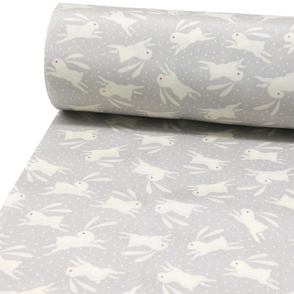 正絹長襦袢（うさぎと霰）