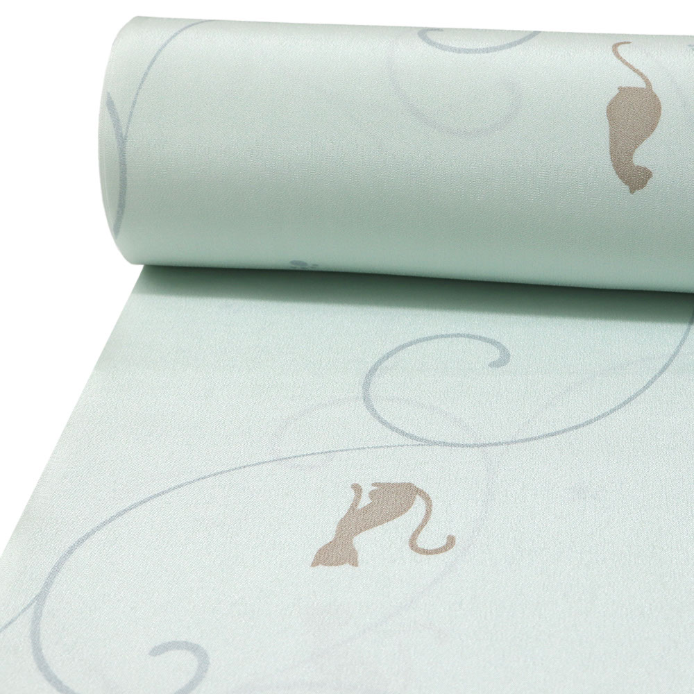 正絹長襦袢（猫唐草）