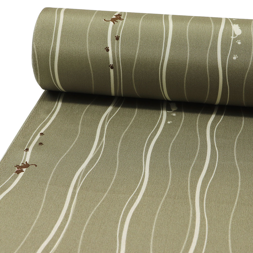 正絹長襦袢（お散歩猫）