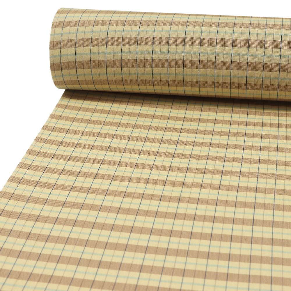 単衣長襦袢（格子）【東郷織物】