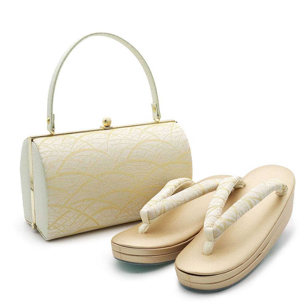 草履バッグセット（すすき）【白梅】