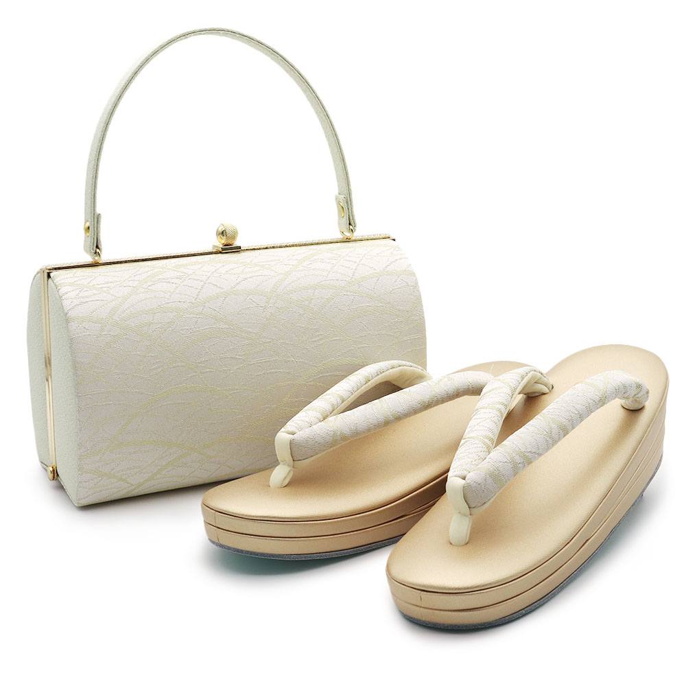 草履バッグセット（すすき）【白梅】