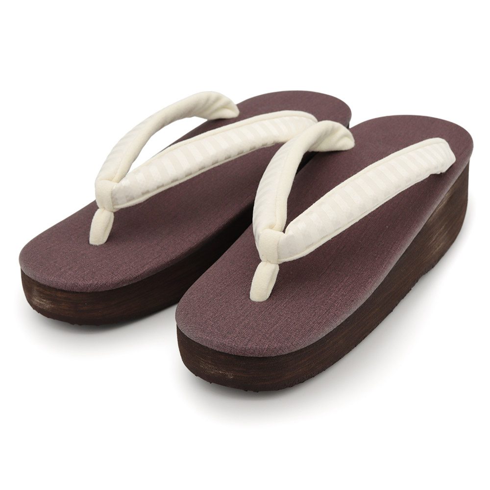 カフェ草履（ボーダー）【カレンブロッソ】