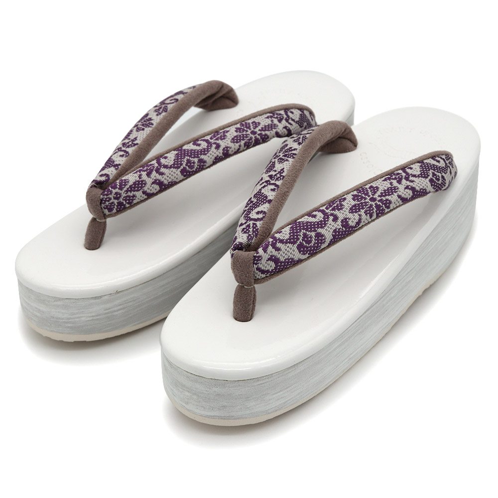 博多織カフェ草履(花唐草)【カレンブロッソ】