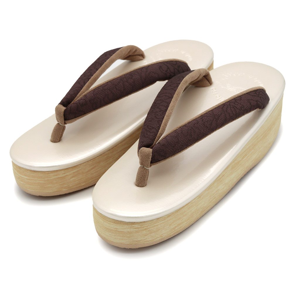 博多織カフェ草履（草花）【カレンブロッソ】