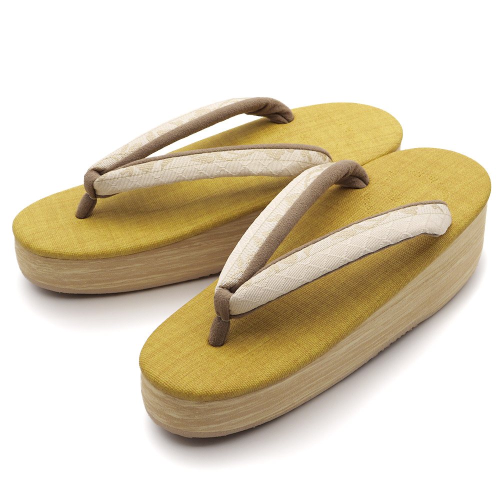 博多織カフェ草履（格子/唐草）【カレンブロッソ】