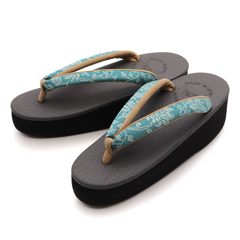 博多織カフェ草履（花唐草）【カレンブロッソ】