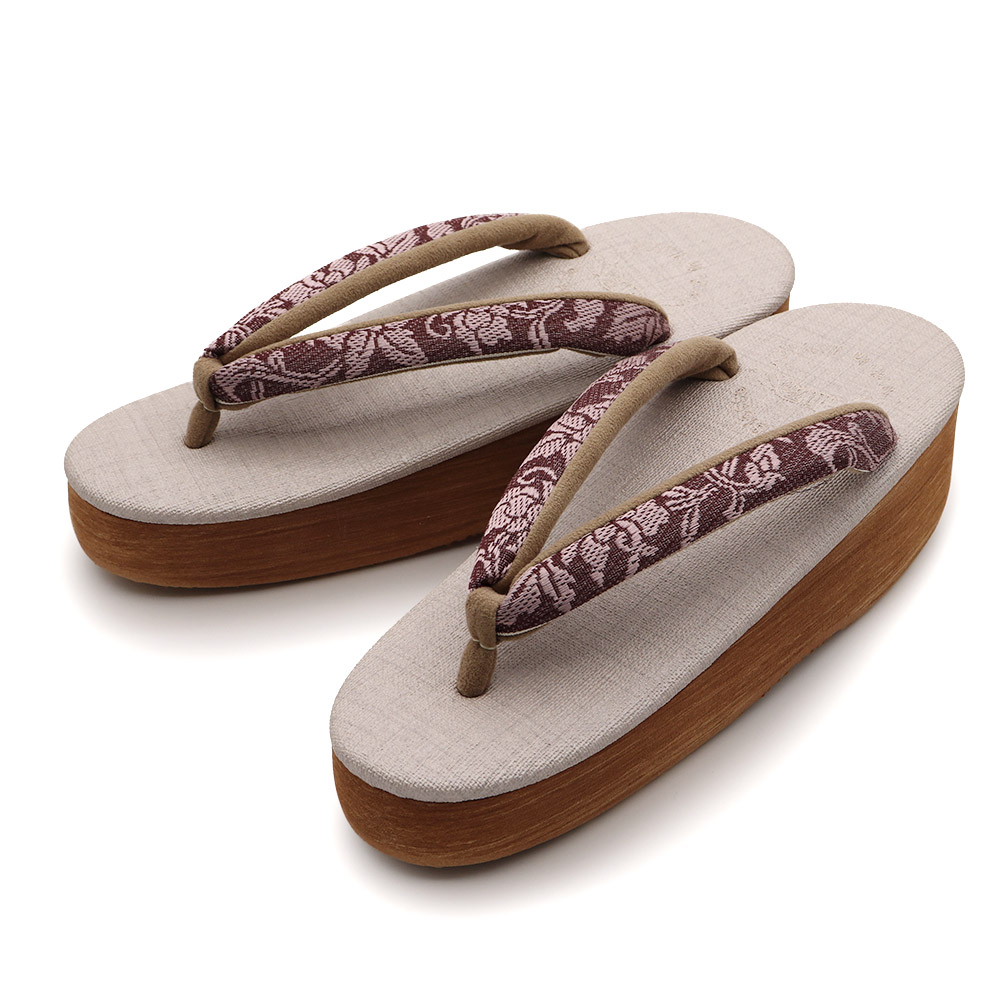 博多織カフェ草履（花唐草）【カレンブロッソ】