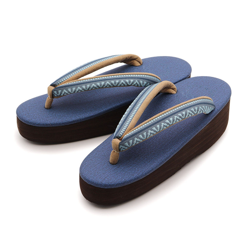 博多織カフェ草履（間道）【カレンブロッソ】