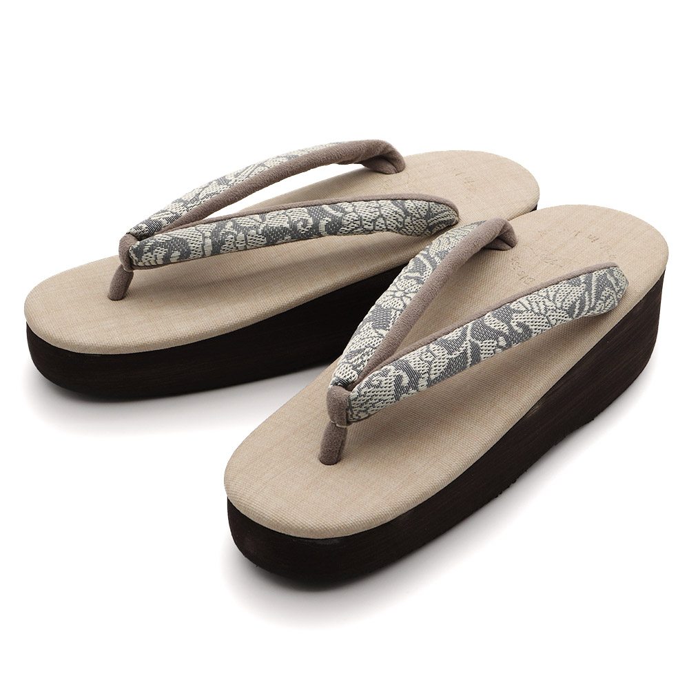 博多織カフェ草履（花唐草）【カレンブロッソ】