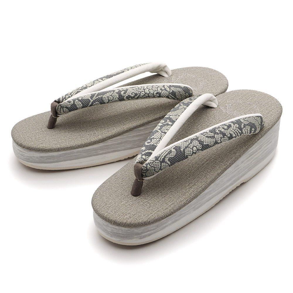 博多織カフェ草履(花唐草)【カレンブロッソ】