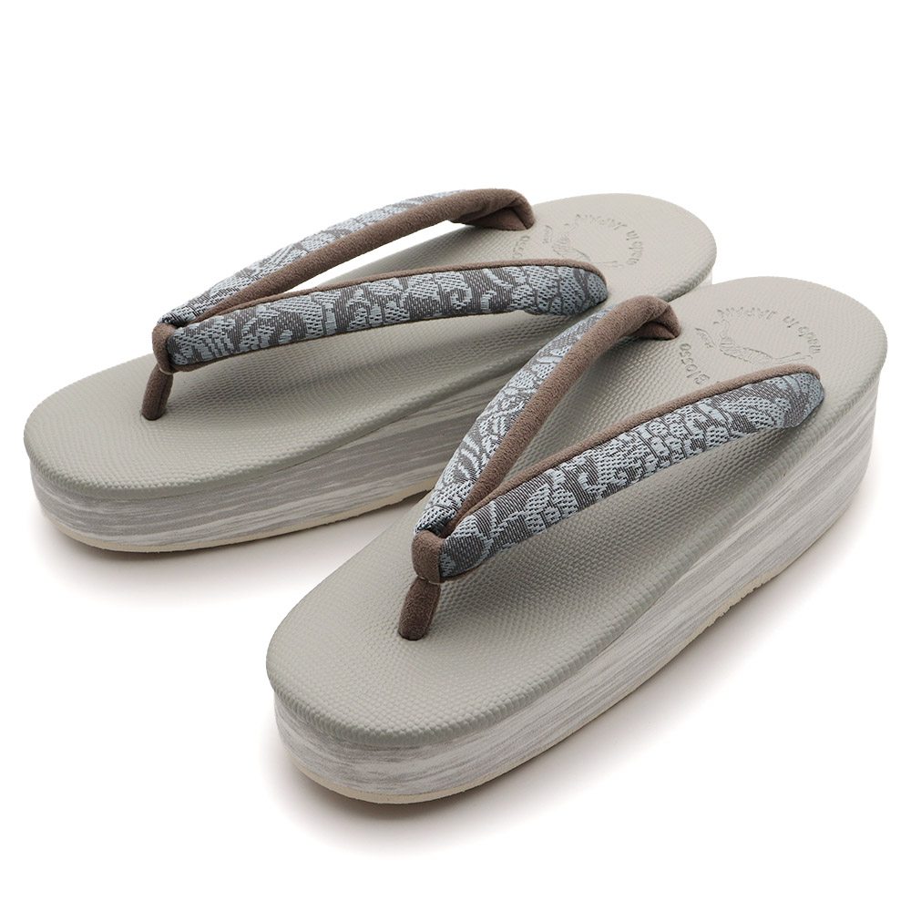 博多織カフェ草履（花唐草）【カレンブロッソ】