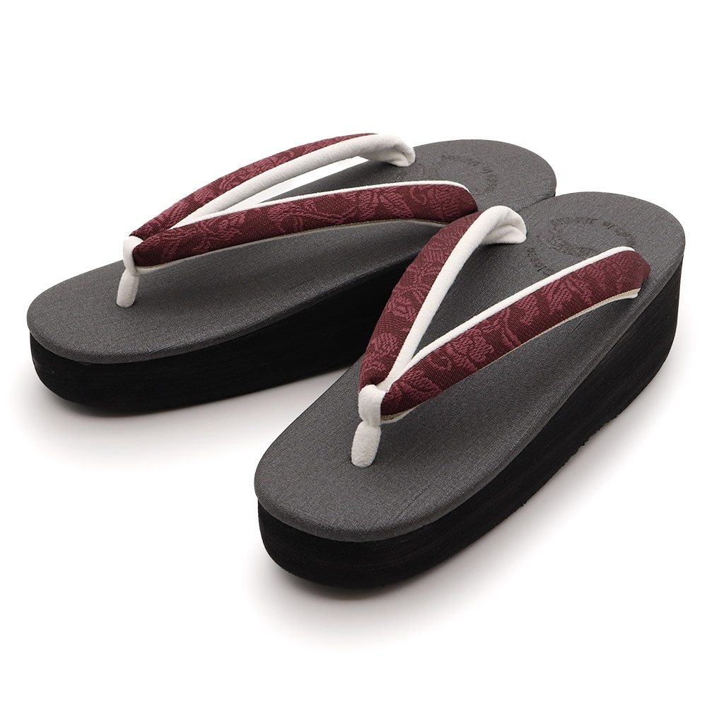 博多織カフェ草履（花唐草）【カレンブロッソ】