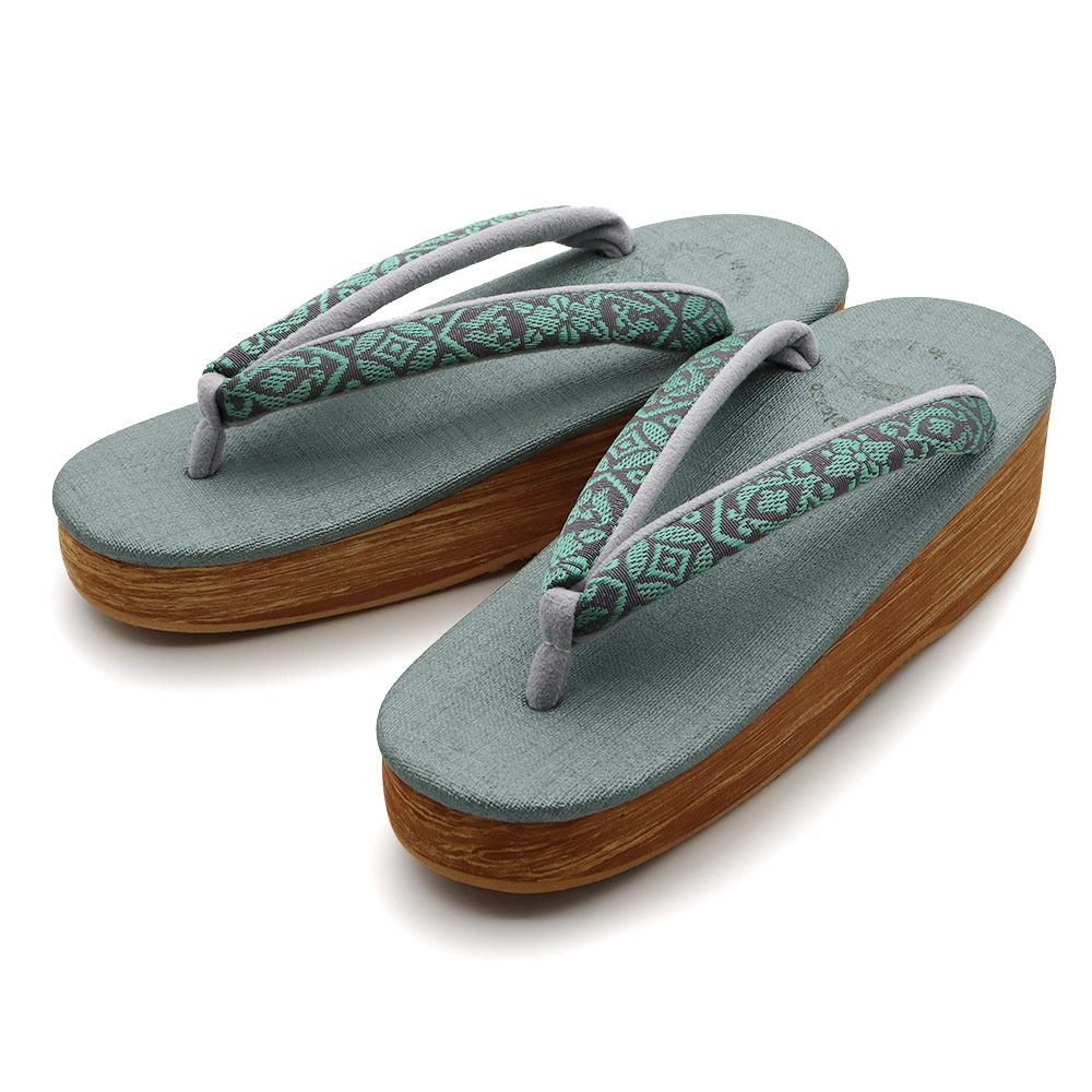 博多織カフェ草履（花菱七宝）【カレンブロッソ】