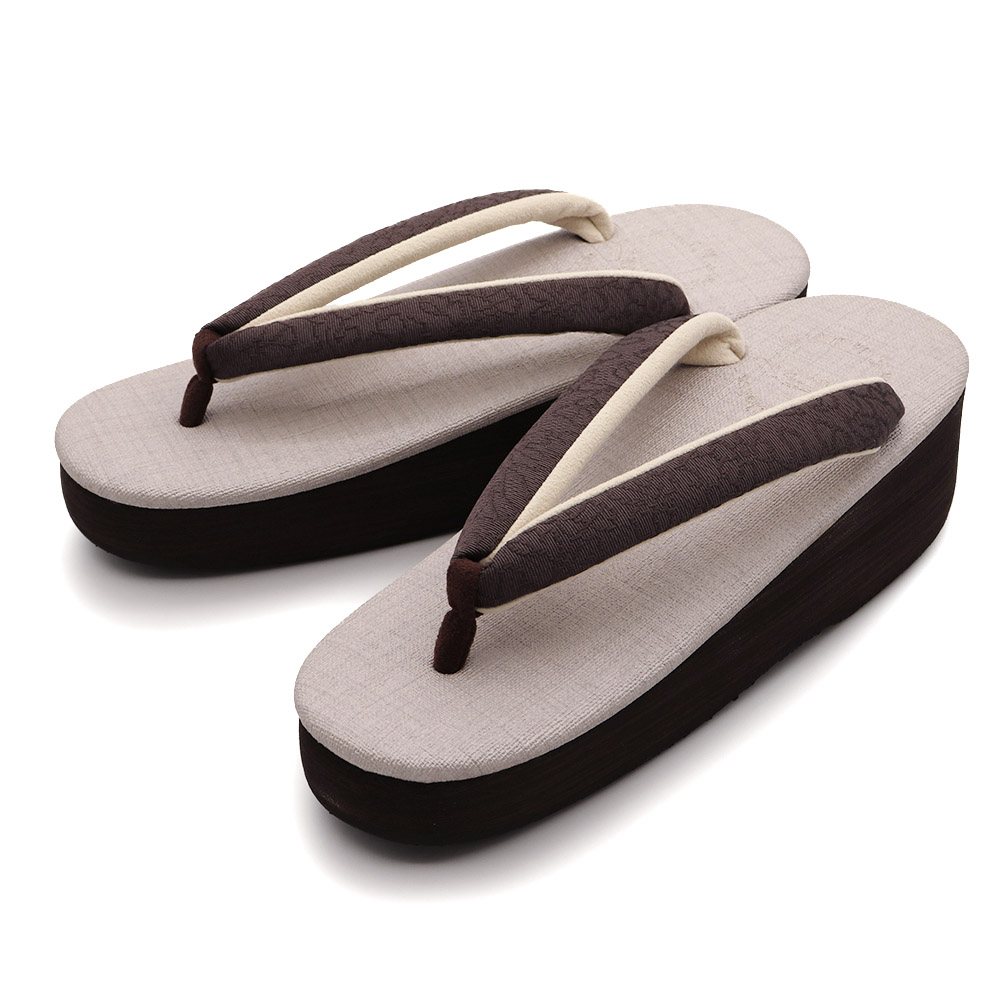 博多織カフェ草履（草花）【カレンブロッソ】