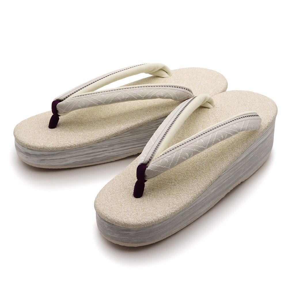 博多織カフェ草履（間道/花格子）【カレンブロッソ】