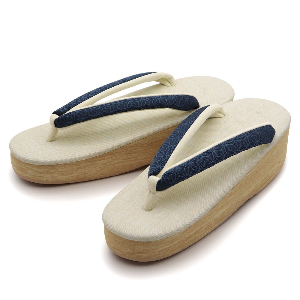 博多織カフェ草履（麻の葉）【カレンブロッソ】