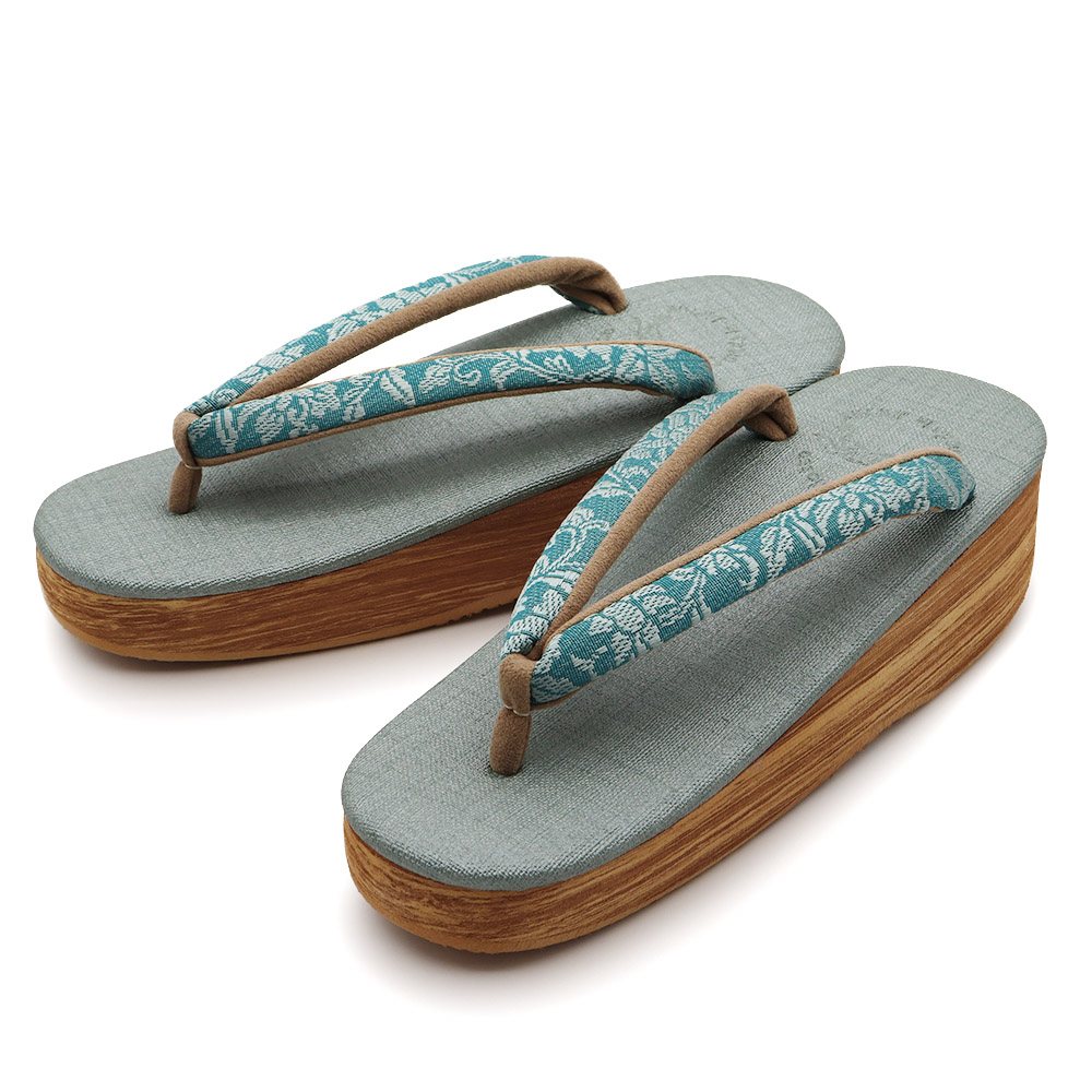 博多織カフェ草履(花唐草)【カレンブロッソ】