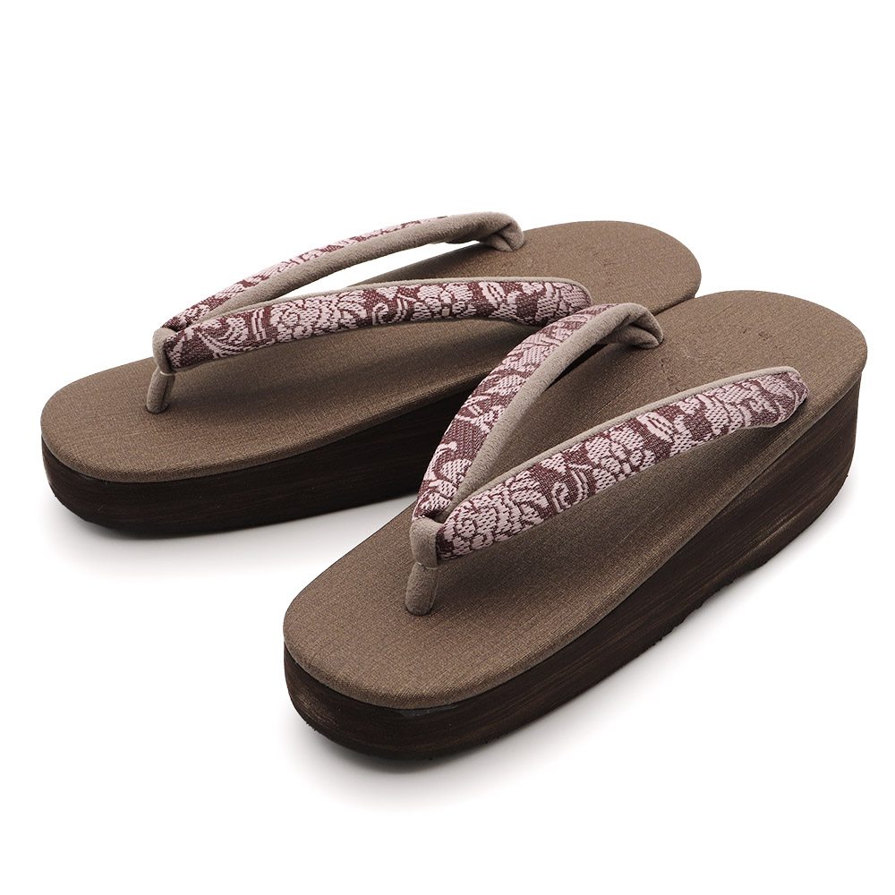 博多織カフェ草履（花唐草）【カレンブロッソ】