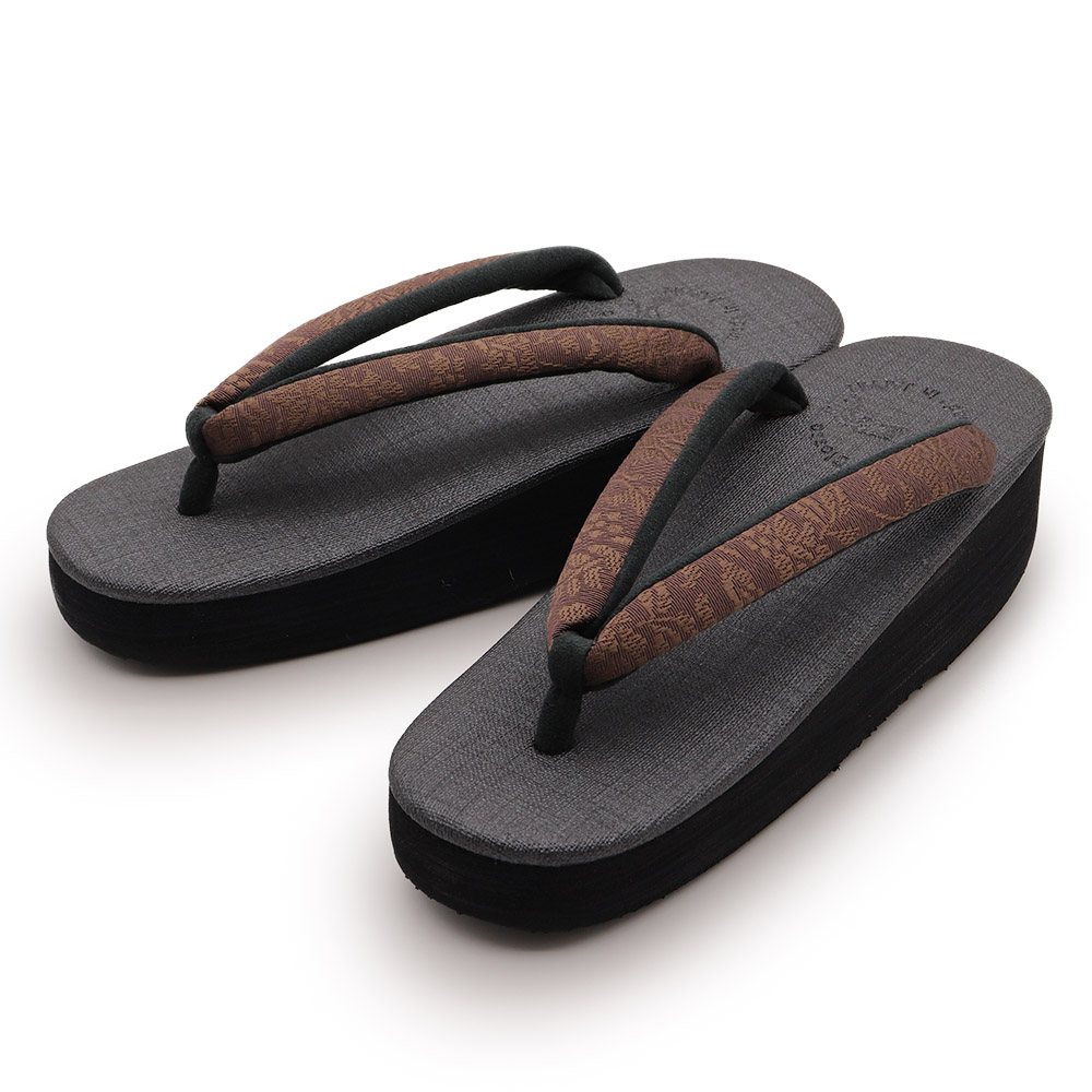 博多織カフェ草履（花唐草）【カレンブロッソ】