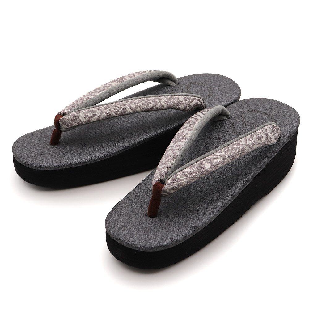 博多織カフェ草履（花菱七宝）【カレンブロッソ】