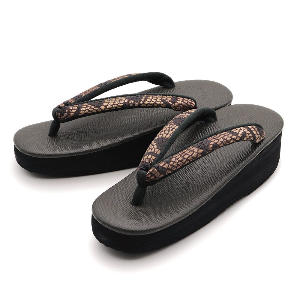 博多織カフェ草履（石畳）【カレンブロッソ】