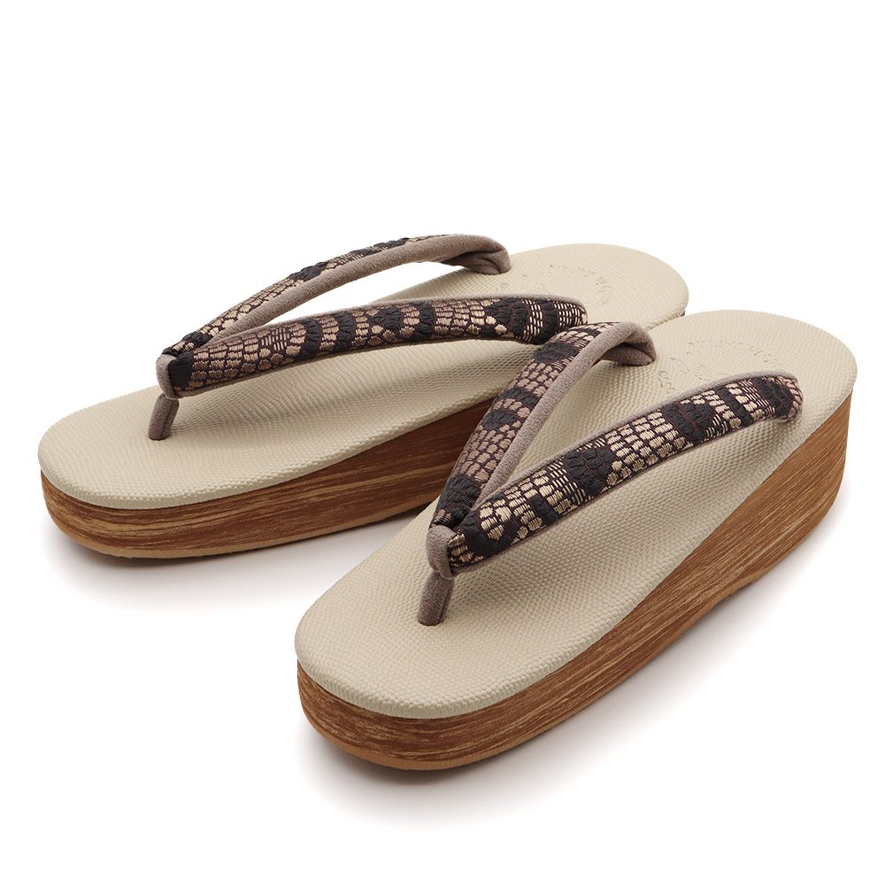 博多織カフェ草履（石畳）【カレンブロッソ】