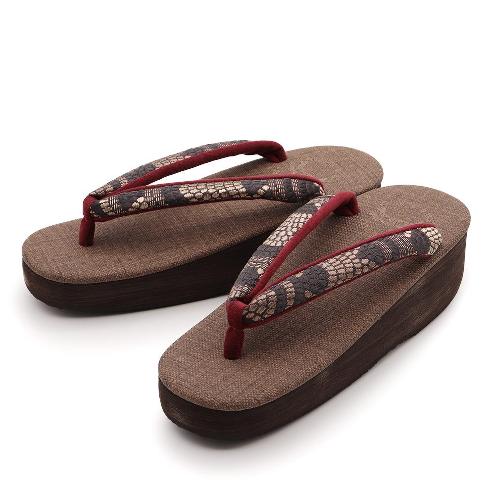 博多織カフェ草履(石畳)【カレンブロッソ】