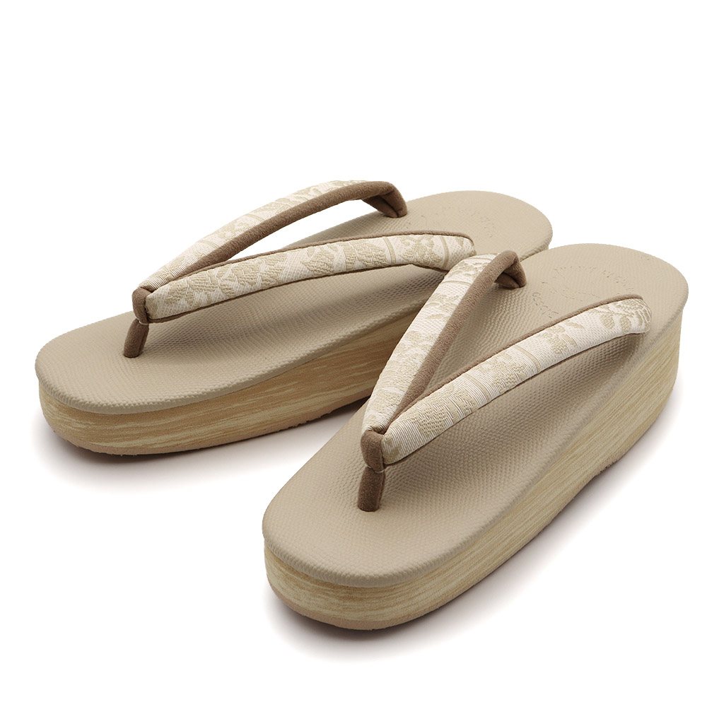 博多織カフェ草履（花唐草）【カレンブロッソ】