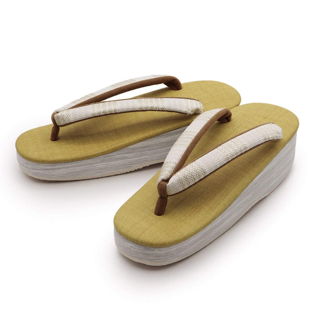 博多織カフェ草履（横段）【カレンブロッソ】