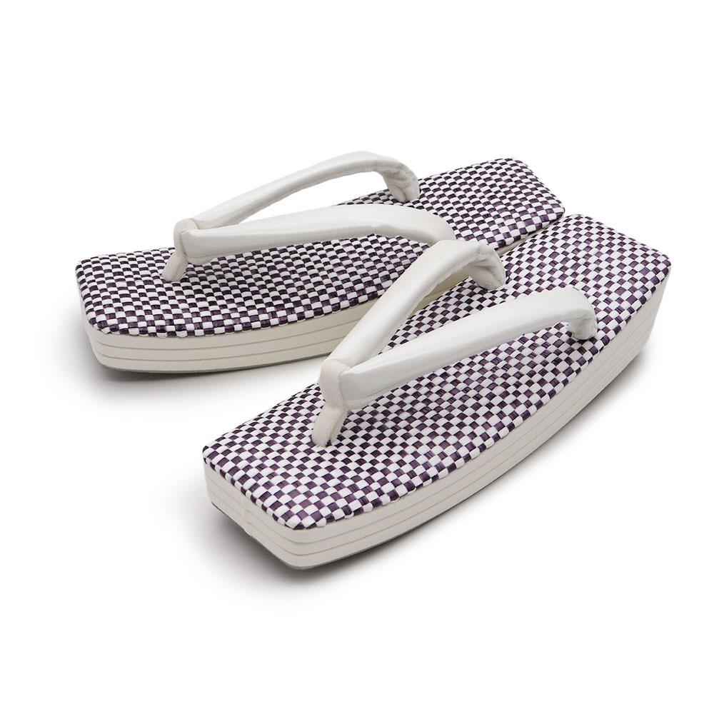 スクエア型草履【白梅】