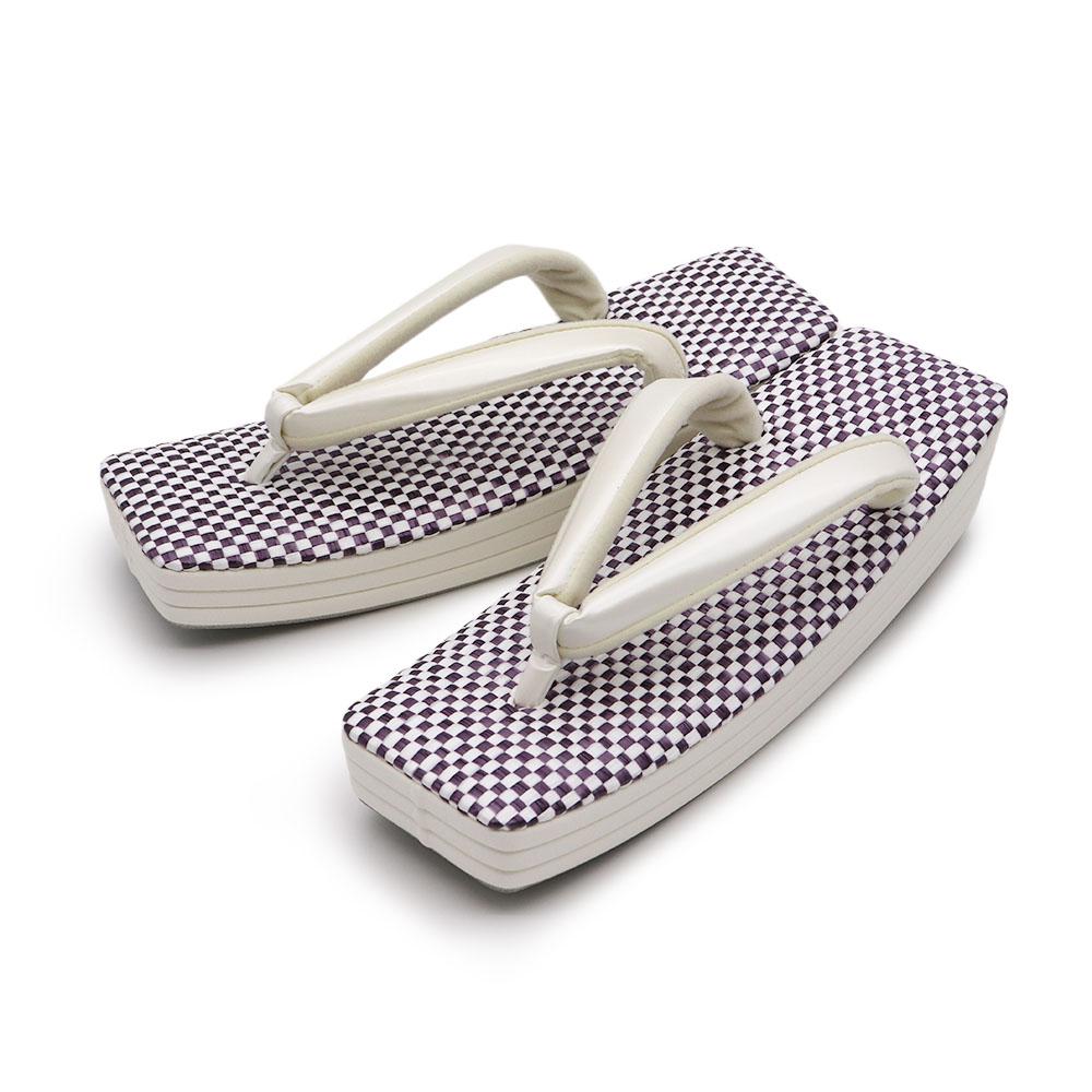 スクエア型草履【白梅】