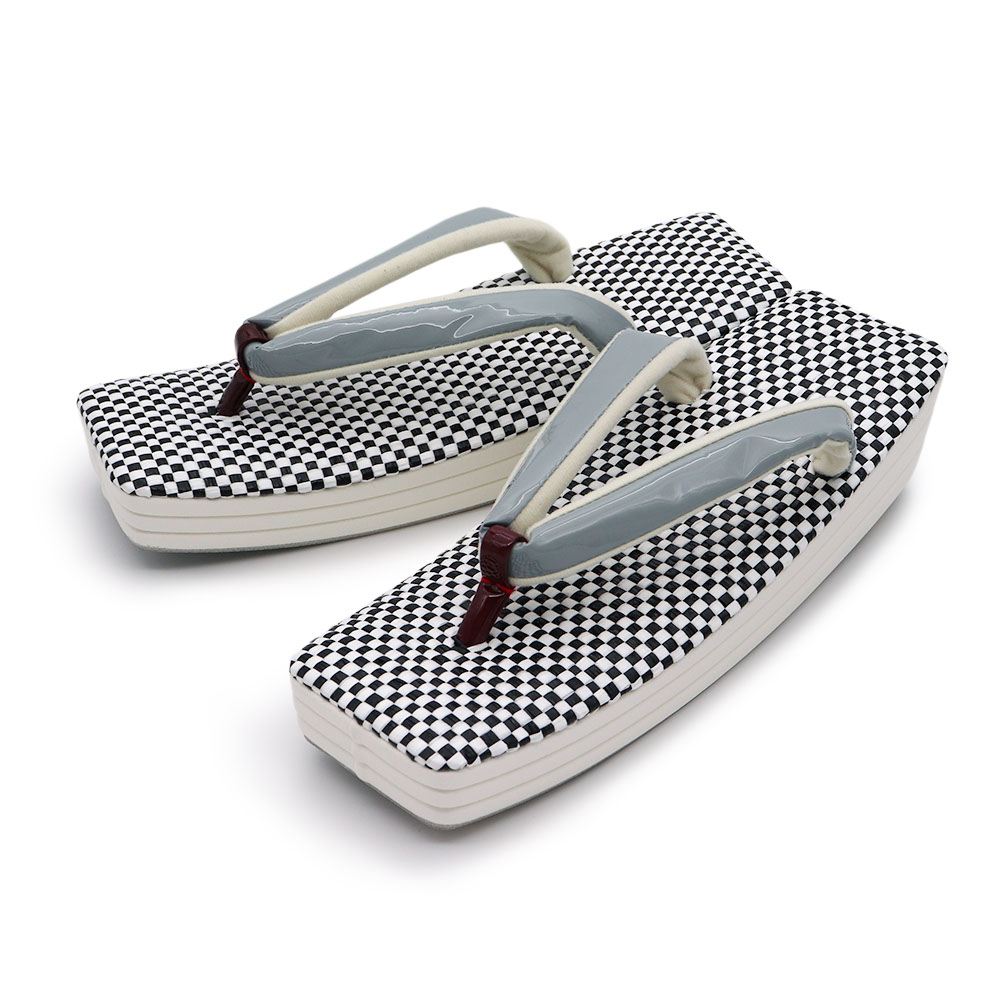 スクエア型草履【白梅】