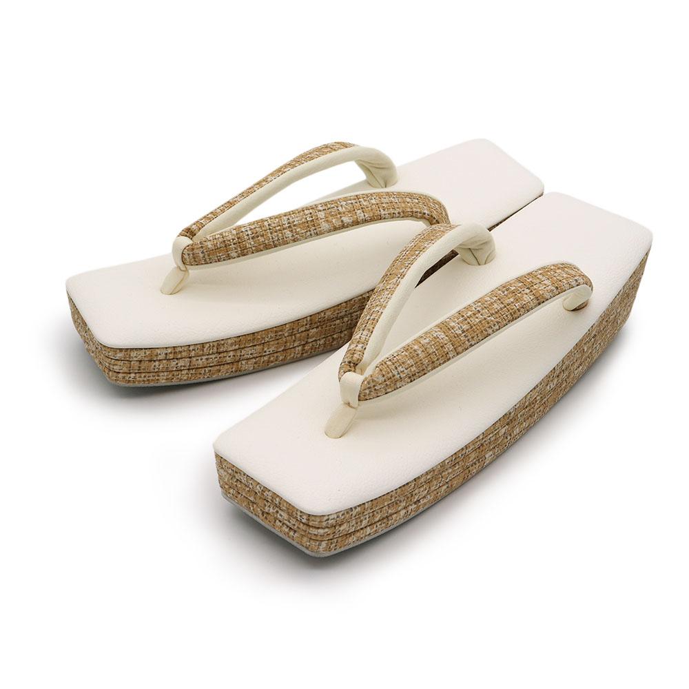 スクエア型草履【白梅】